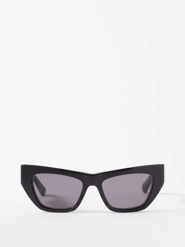 EyewearBlack cat-eye acetate sunglasses