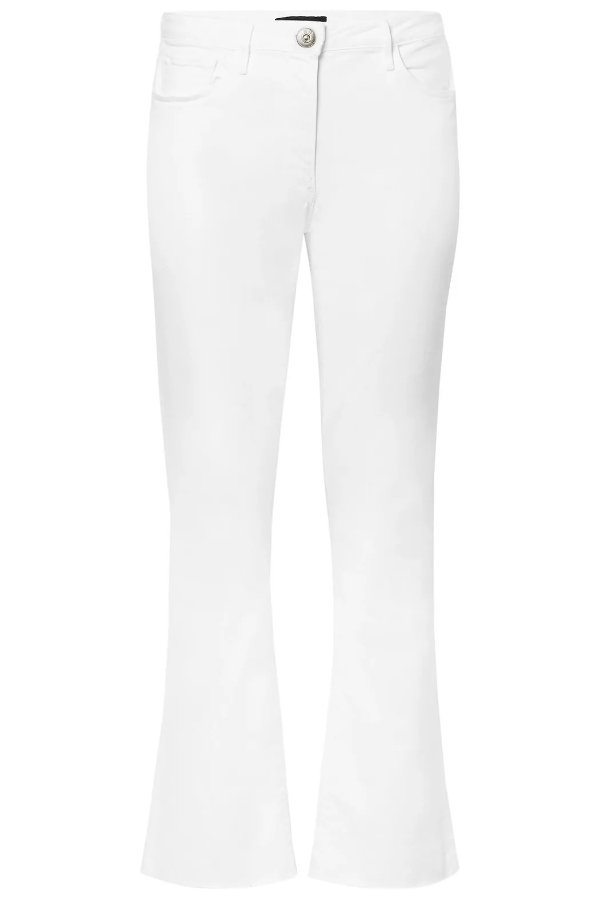 W25 Crop mid-rise flared jeans