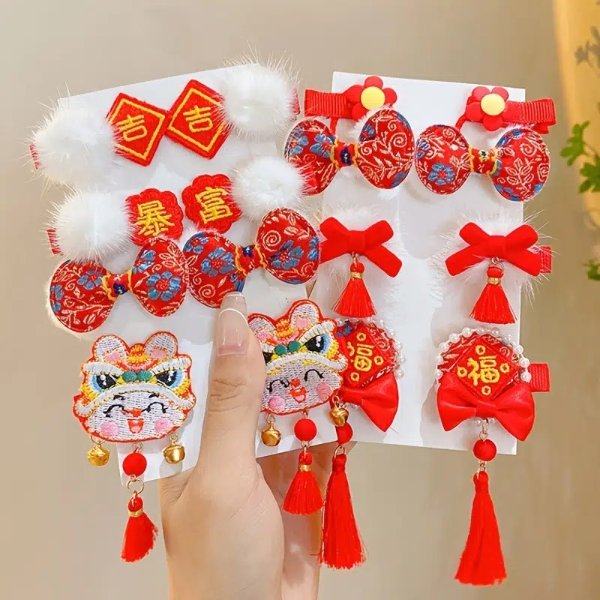 8pcs Girls Cute Antiquity Hanfu Headdress Hair Clip Bow Rabbit Tassel Hairpin Side Clip Hair Accessories For Chinese Spring Festival New Year Children's Gift - Clothing, Shoes & Jewelry - Temu