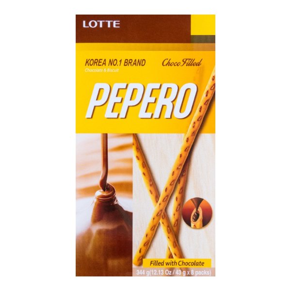 LOTTE Pepero Biscuit Sticks Nude Big Pack 8packs 344g