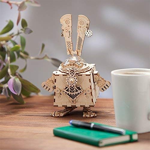 木质音乐盒，邦尼兔