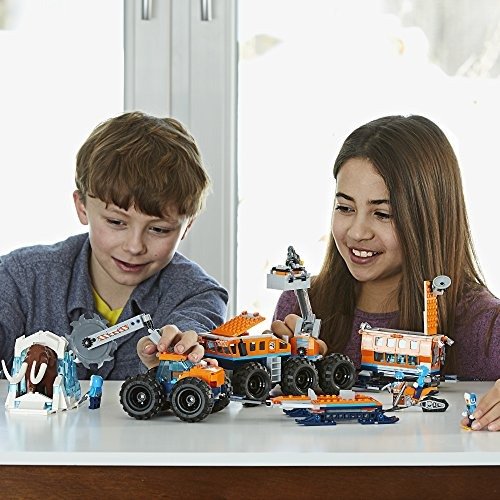 City Arctic Mobile Exploration Base 60195 Building Kit, Snowmobile Toy and Rescue Game (786 Pieces)