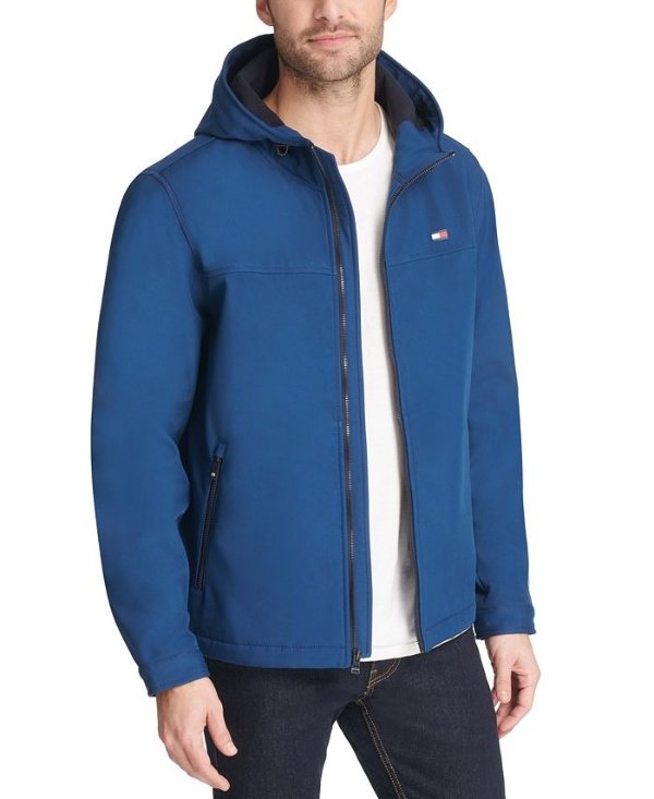 Men's Logo Graphic Hooded Soft-Shell Jacket, Created for Macy's