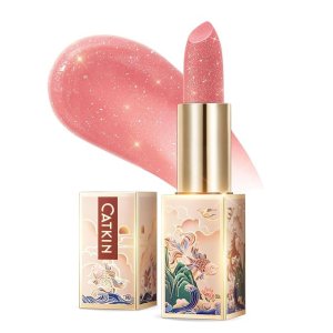 Catkincode: CATKIN2404Lip Balm Color Tinted Glitter Lipstick Ultra Hydrating Lip Moistrurizer Chapstick with Vitamin E Nourishing For Cracked & Dry Lips 0.12 oz C10 Venus - Peach Pink …