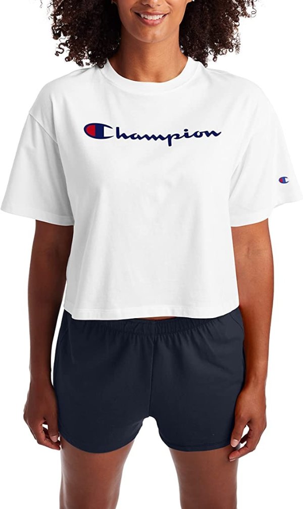 Champion 女士运动T恤促销 白色款 码数全