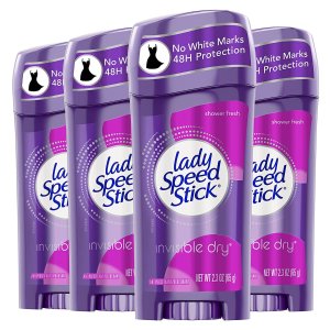 Lady Speed Stick Invisible Dry Antiperspirant Deodorant 2.3 oz, 4 Pack