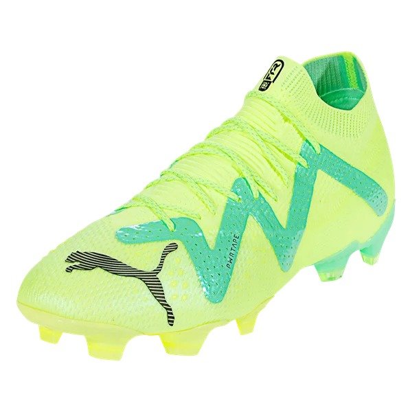 Puma Future Ultimate FG/AG Firm Ground Soccer Cleat - Yellow/Black/Peppermint | SOCCER.COM