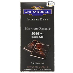 Ghirardelli 黑巧克力，6条装