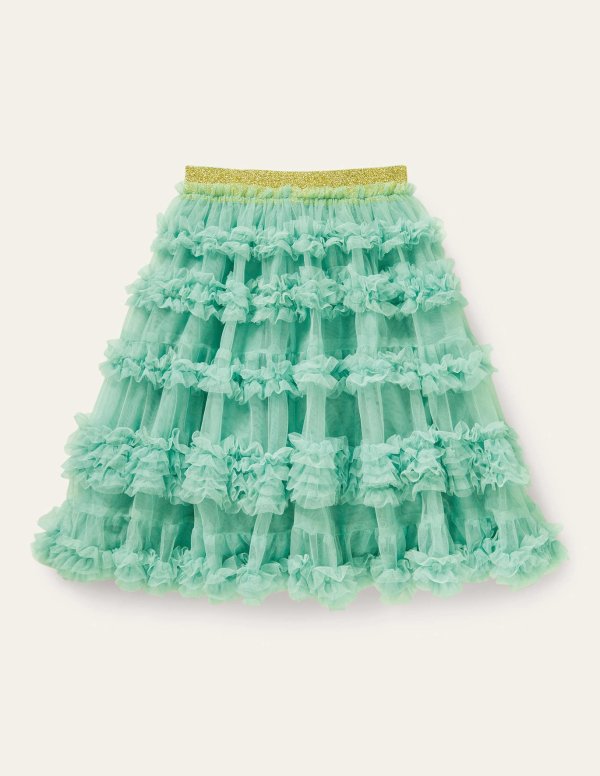 Midi Tulle Skirt - Fountain Green | Boden US