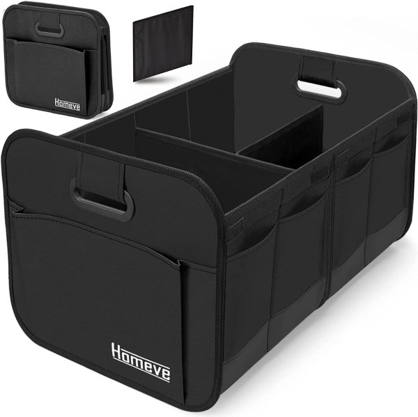 Homeve 折叠式后备箱收纳盒 强化把手 适合所有车型 黑色