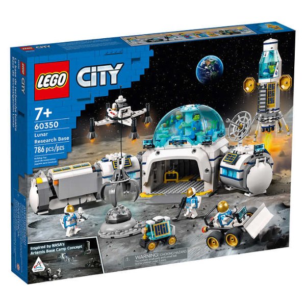 LEGO  城市系列月球研究基地 有包括月球着陆器、“毒蛇”探测器等