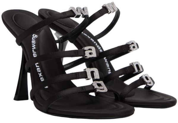 亚历山大·王Black Nala 105 Heeled Sandals