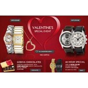 + Up to 90% off Watches and Jewelry in Valentine's Special Event @Ashford