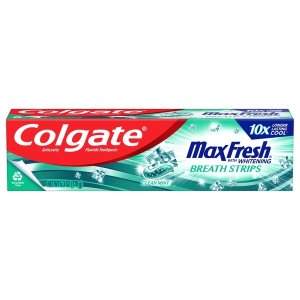 Colgate$0.98 for 2Max Fresh Whitening Anticavity Fluoride Toothpaste with Breath Strips, Clean Mint