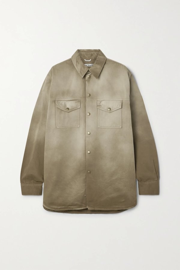 + NET SUSTAIN degrade organic cotton-twill jacket