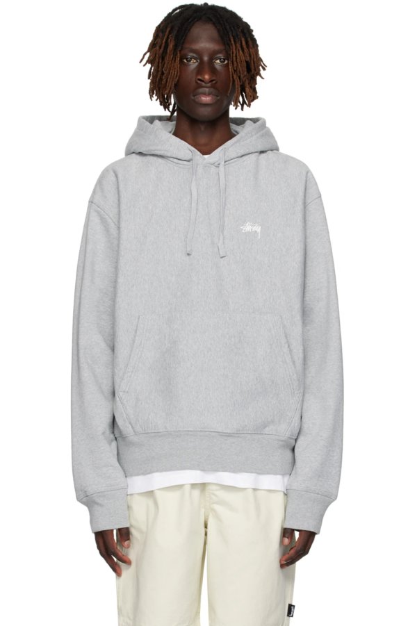 Gray Relaxed-Fit Hoodie