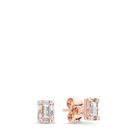 Luminous Ice Stud Earrings, PANDORA Rose™ & Clear CZ