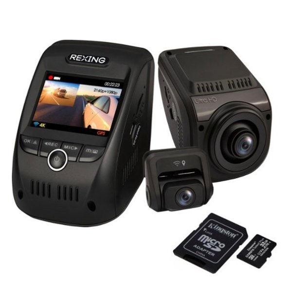 V1P Max Plus 4K Dual-Channel Front and Rear Dash Camera
