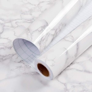 practicalWs 11.8" x78.7" Marble Paper Granite Gray/White Roll