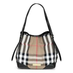Burberry Canterbury Mixed-Media Bridle Tote