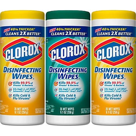 ® Disinfecting Wipes, 35 Wipes Per Tub, Pack Of 3 Tubs Item # 149452