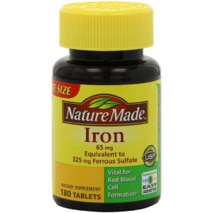 Nature Made Iron 65mg, 180 Tablets