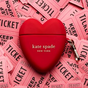 €55收小爱心卡包Kate Spade 情人节限定上线啦 收爱心挎包、粉钻手链等
