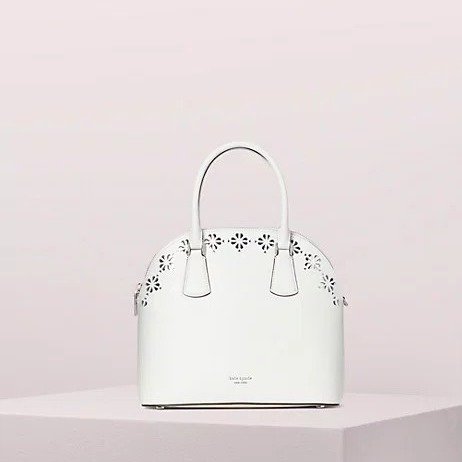 sylvia perforated large satchel