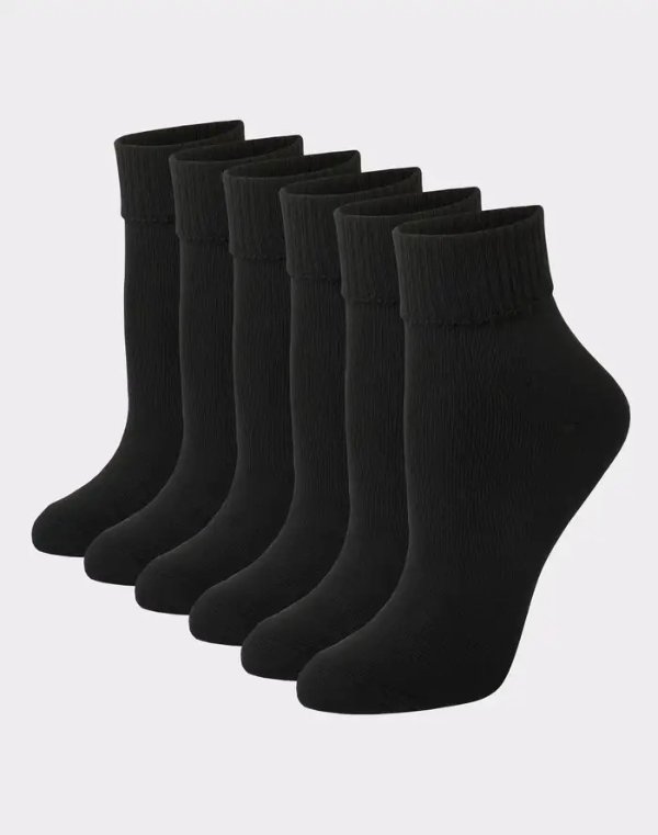 Women's ComfortSoft&reg; Cuff Socks, 6-Pack