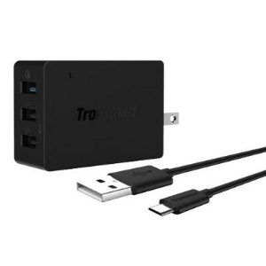 art Quick Charge 2.0 42W 3 Ports Wall Travel Charger + 6FT Micro USB Cable