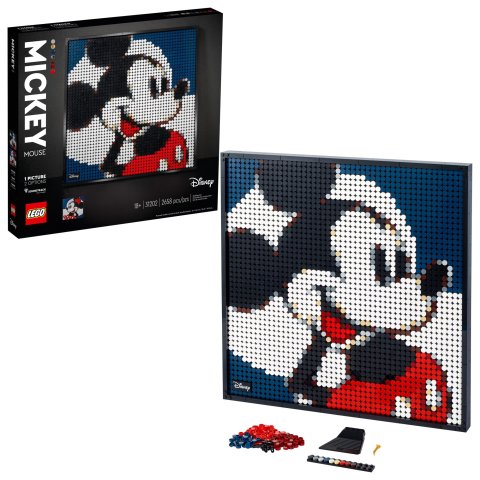LegoArt Disney’s Mickey Mouse 31202 Wall Decor Set for Adults Who Love Crafts (2,658 Pieces)