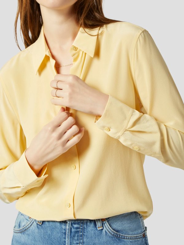 Women's Essential Silk Shirt Italian Straw