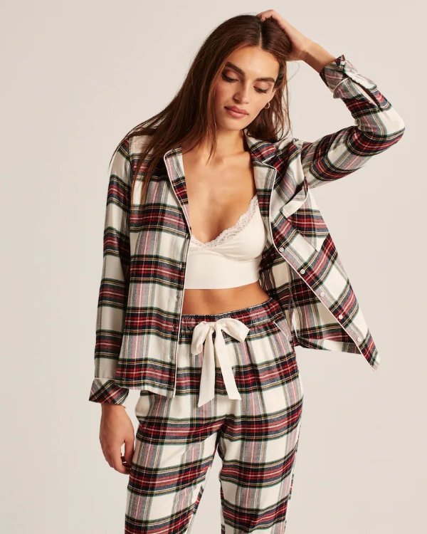 Women's Flannel Pajama Shirt | Women's Clearance | Abercrombie.com