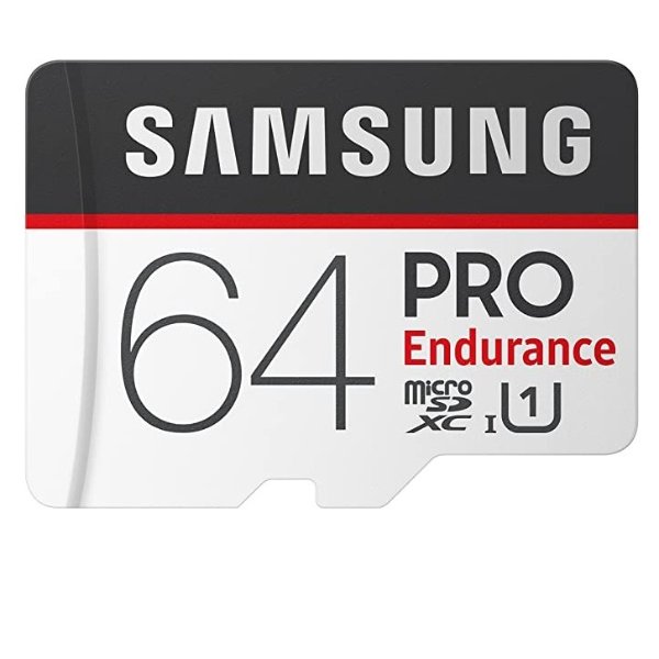 PRO Endurance 64GB 100MB/s (U1) MicroSDXC Memory Card with Adapter (MB-MJ64GA/AM)