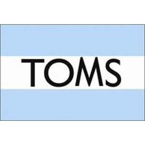 on all TOMS purchases @ TOMS