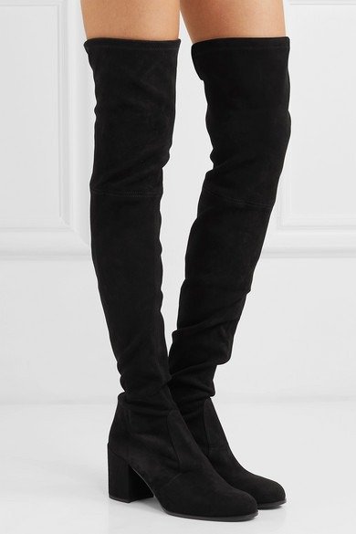Tieland stretch-suede over-the-knee boots