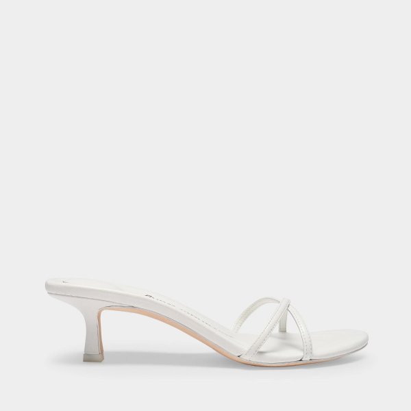Dahlia 55 Sandals in White Leather