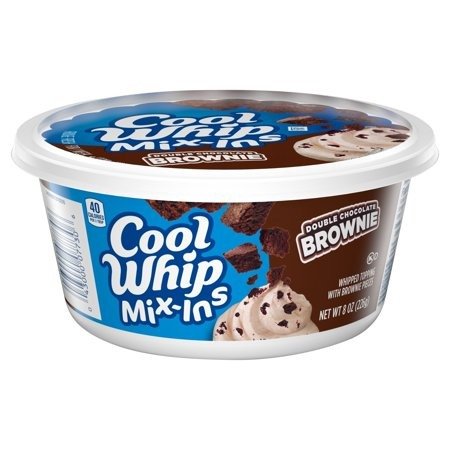 Cool Whip Mix-Ins Double Chocolate Brownie Whipped Topping, 8 oz Tub