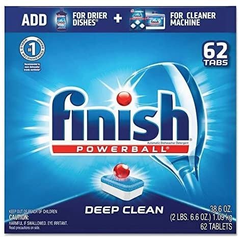 All in 1, Dishwasher Detergent - Powerball - Dishwashing Tablets - Dish Tabs, Fresh Scent, 62 Count