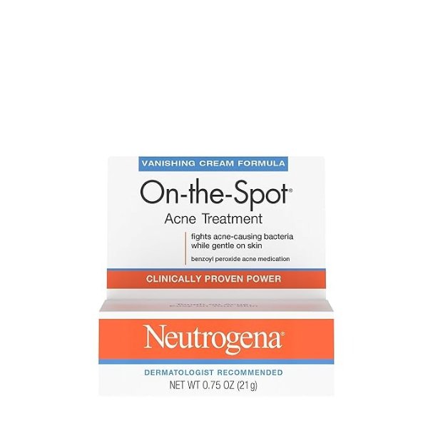 On-The-Spot Acne Spot Treatment with 2.5% Benzoyl Peroxide Acne Treatment Medicine to Treat Face Acne, Gentle Benzoyl Peroxide Pimple Gel for Acne Prone Skin, .75 oz