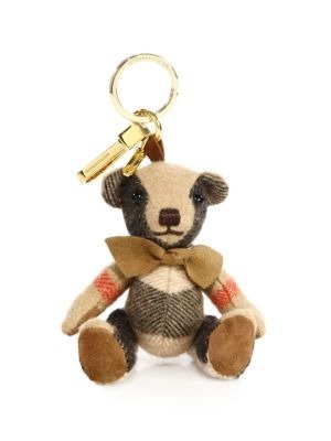 - Thomas House Check Cashmere Bear Keychain