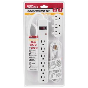 Hyper Tough Surge Protector Set 3 pc Pack for Indoor Use