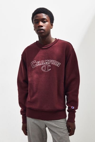 Champion Embroidered Inside Out Crew-Neck Sweatshirt