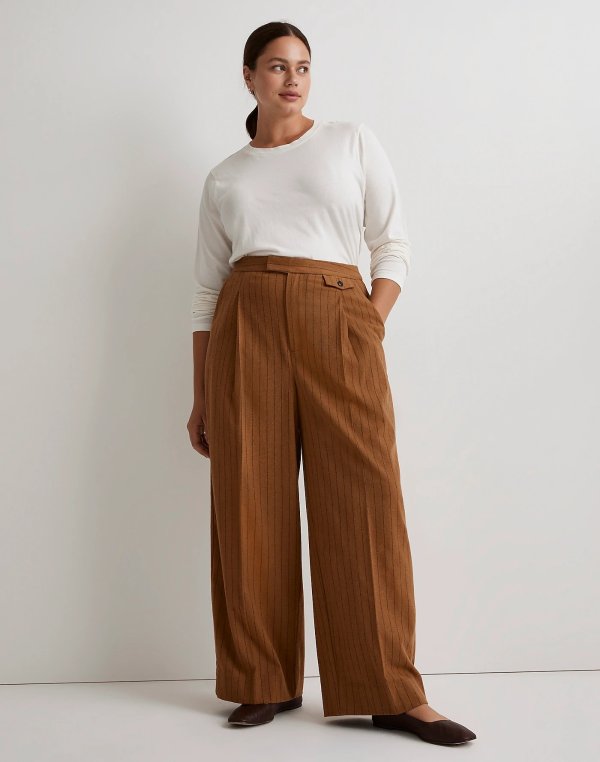 The Rosedale High-Rise Straight Pant in Pinstripe