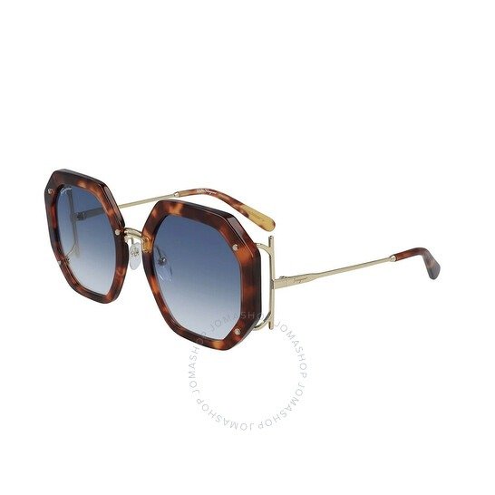 Blue Gradient Geometric Ladies Sunglasses SF940S 214 54