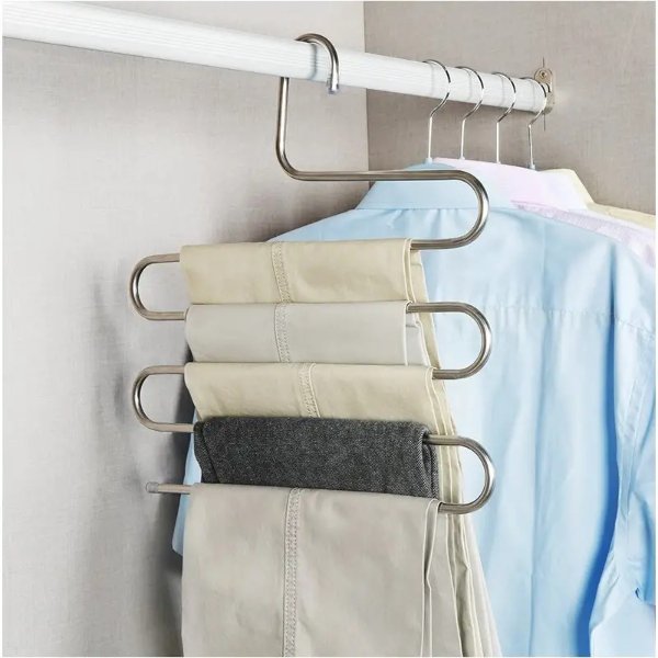 Stainless Steel S Type Multi-layer Clothes Rack