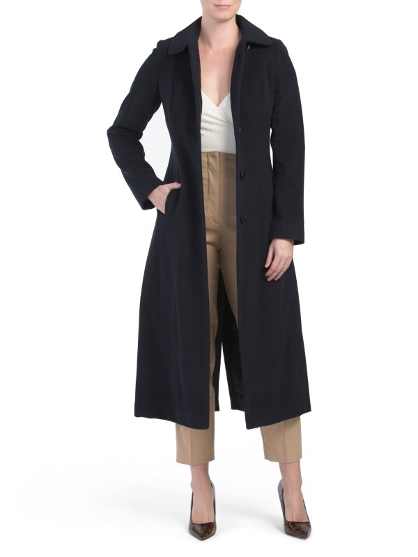Wool And Cashmere Club Collar Maxi Coat | Wool & Wool Blends | Marshalls