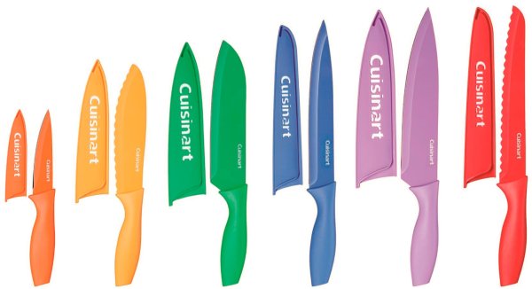 Cuisinart 彩色不锈钢刀具12件装
