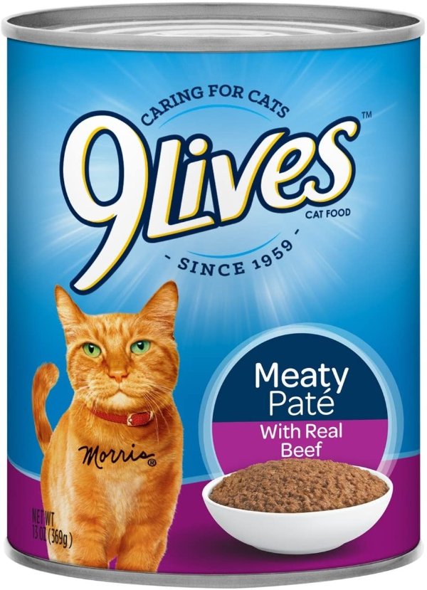Meaty Paté With Real Beef Wet Cat Food, 13 Oz