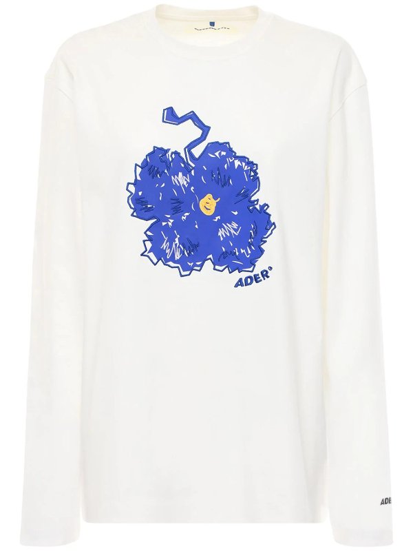 FLORAL EMBROIDERY COTTON T-SHIRT